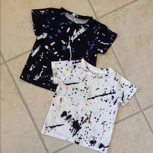 Splatter Print Kids T-Shirts - Black & White